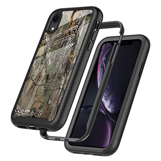 Camouflage Tree Design Compatible with iPhone XR Trunk Leaf Hunting Camo Forest