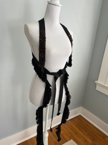 NWT DOROTHEE SCHUMACHER Playful Rebel Embroidered Harness In Black Small - Picture 3 of 8