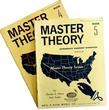 Master Theory Harmony Workbook Lot Of 2 1966 PB Vintage Music Instruction DWLL