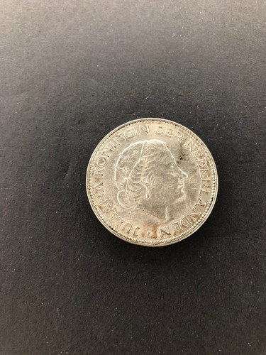 1960 Netherlands Juliana Koningin Der Nederlanden 2 1/2 G SILVER Coin 15 Grams - Picture 2 of 2