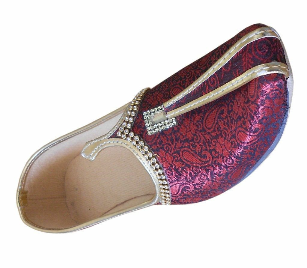 Wedding Khussa Traditional Handmade Ethnic Loafers (Size 12, Maroon) Maroon Khussa - Etsy main image 3
