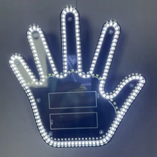 6 color Finger Gesture Light LED Car Back Window Sign Hand  Light with Remote