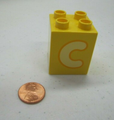 Lego Duplo Alphabet Letter C Replacement 2 X 2 X 2 Block Building Brick Piece