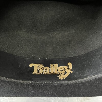 Bailey Brahma Black Cowboy Wool Hat with Beaded Band Bailey Five Point Black Wool Cowboy Hat W2503 – Wild Bill main image 4