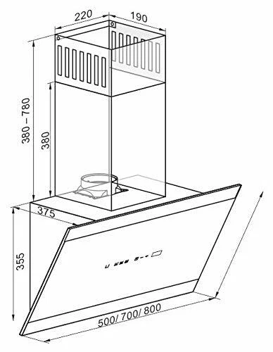 Kaiser AT 7435 Dunstabzugshaube 70 cm kopffreihaube 1250m³/h Abzugshaube+Umluft - Bild 4 von 4