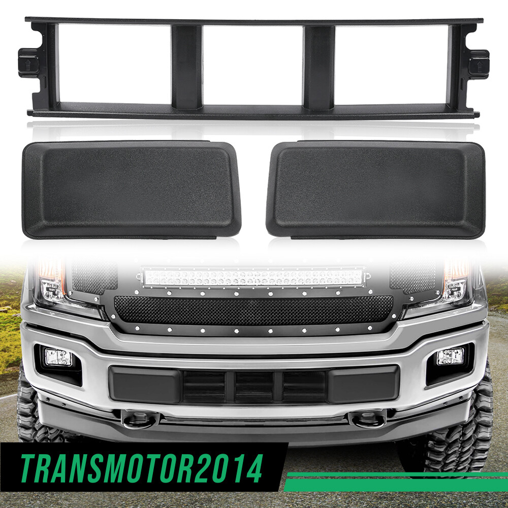 Fit For 2018-2020 Ford F150 Front Bumper Cover Lower Grille Trim Panel Black