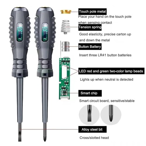 Hot 2-in-1 High Torque Strong Magnetic Screwdriver Electricity Detector - Picture 17 of 27