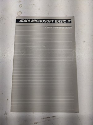 ATARI MICROSOFT BASIC II INTRODUCTION BROCHURE QUICK REFERENCE GUIDE 1982