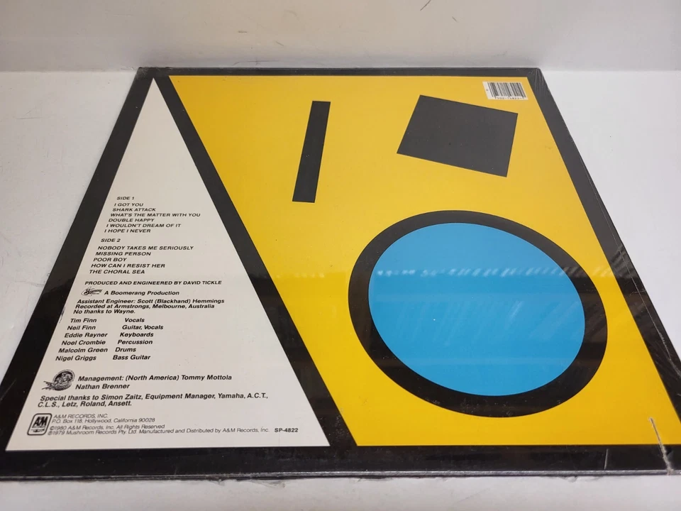 Split Enz True Colours Vinyl LP Yellow Jacket 1980 Etched Record SP 4822 New! - Image 4 of 4