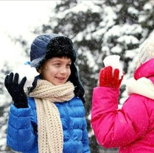 Kids Winter Gloves School Outdoor Hand Mitten- Cat  Jack- Pink/ Black- NEW