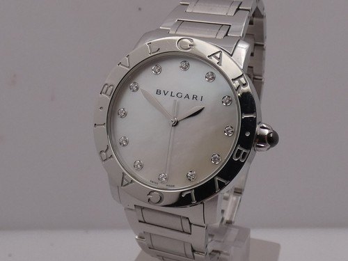 BULGARI BULGARI BBL37S MOP DIAMOND DIAL BOX & PAPERS YEAR 2012 AUTOMATIC WATCH - Picture 7 of 12