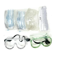 6 pcs Pack of Bouton Safety Glasses Spectacle and Goggle Type