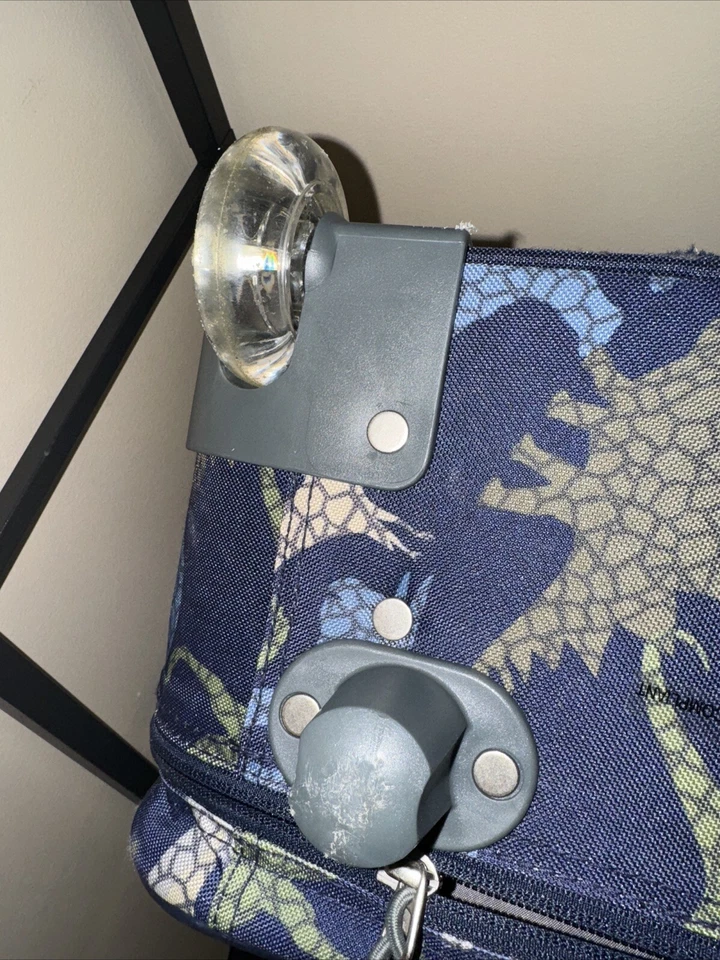 Pottery Barn Kids Green & Blue Dinosaur Rolling Suitcase 17x13x8 Carryon Luggage - Image 4 of 4