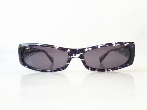Alain Mikli Sunglasses women purple clear gray oval vintage Y2K handmade NOS