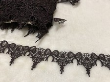 53mm Dark Brown Retro Bows Venise Lace Trim Sewing DIY Dress Wedding Per Meter