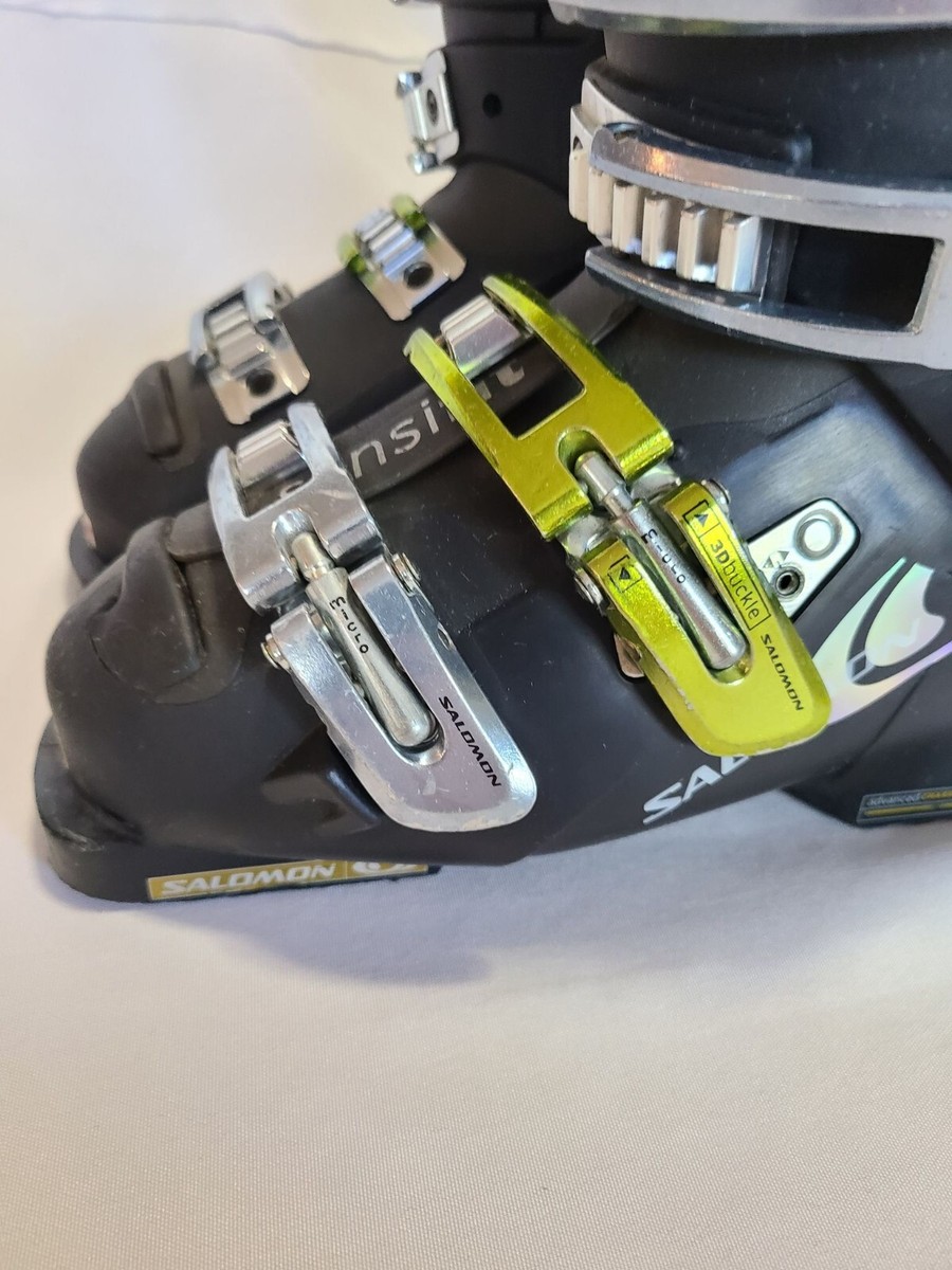 Womens Salomon Sensifit XWave 8.0 Black Ski Boots 3D Buckle 22.0