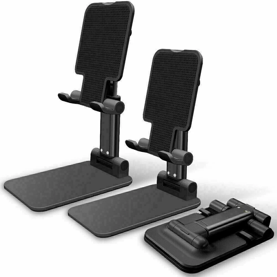 Cell Phone Stand Tablet Mount Fordable Desktop Holder Cradle Dock Mobile iPhone - Image 2 of 4