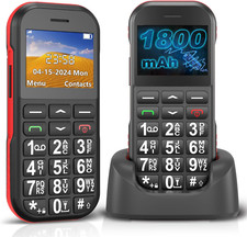 Ukuu Mobile Phone for Elderly, Easy to Use Unlocked Big Button Mobile Phone with