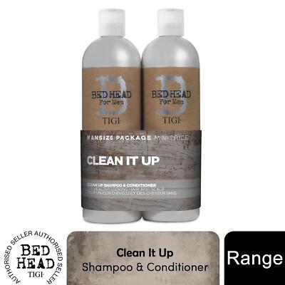 Bed Head by TIGI Shampoo & Conditioner Clean It Up, 750ml
