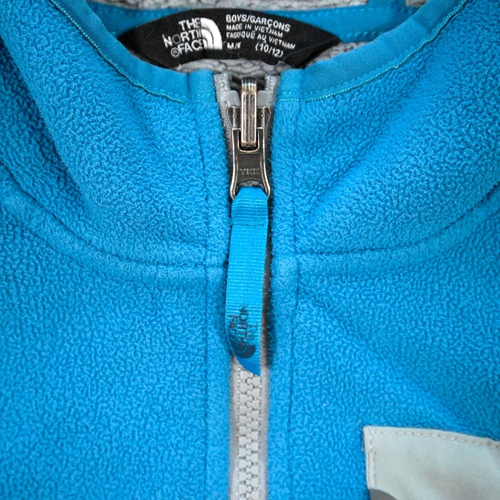 The North Face Kids Hoodie Fleece Jacket Sherpa Faux Fur Lined Blue Medium 10-12 - Picture 10 of 21