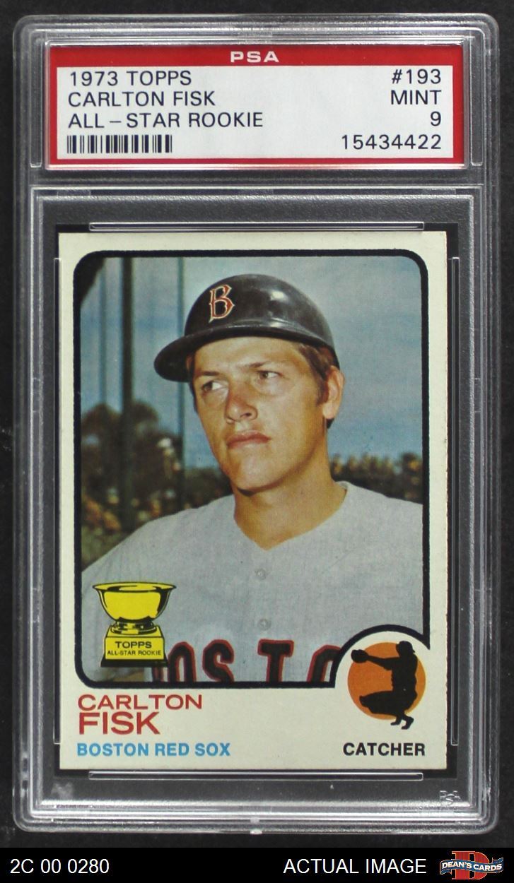 1973 Topps #193 Carlton Fisk Red Sox HOF ASR PSA 9 - MINT