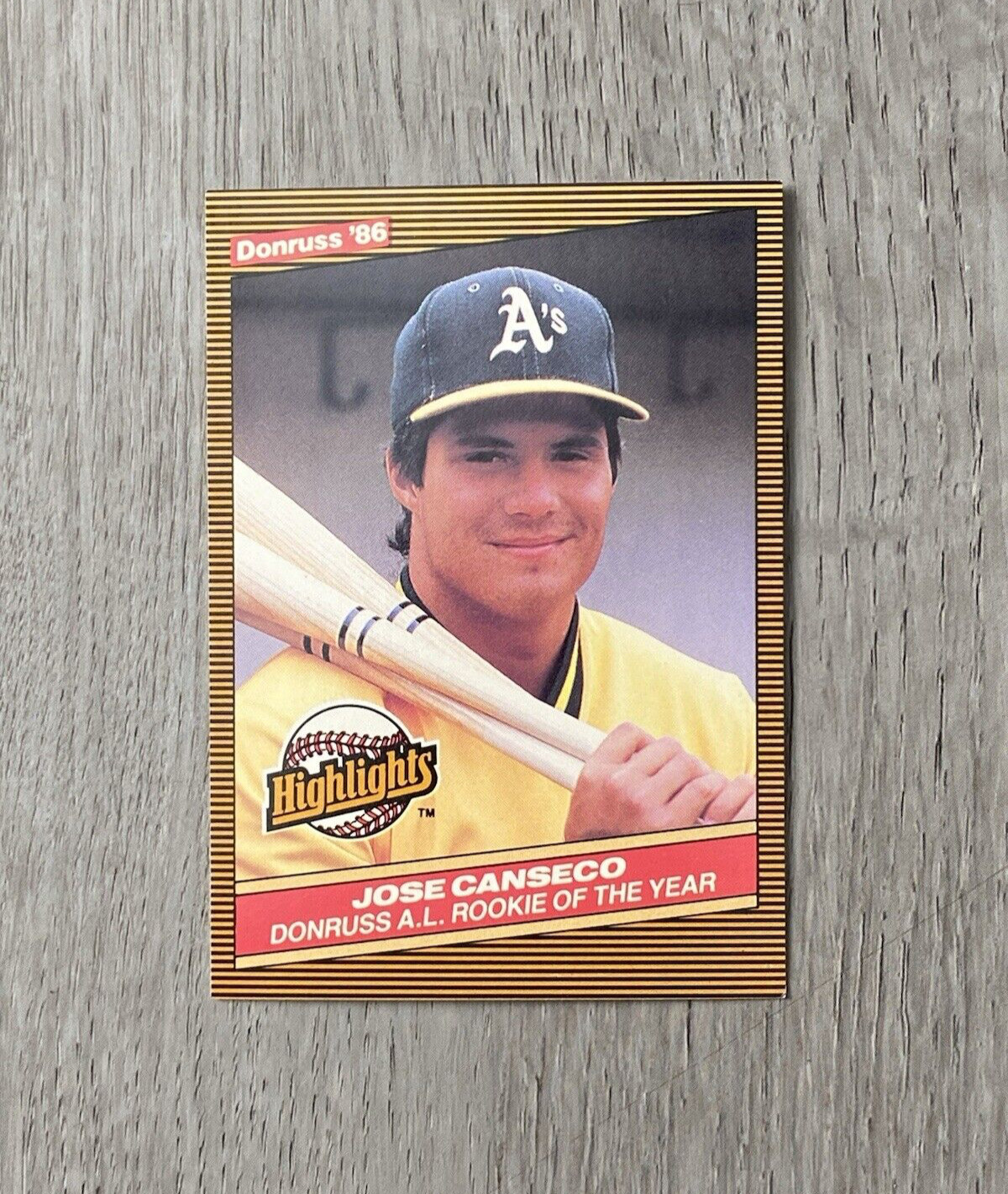 1986 MLB Donruss Highlights | Jose Canseco | #55 | Oakland Athletics