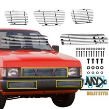 Polished Grill Fits 1995-1997 Nissan Hardbody Pickup Billet Grille Upper Bumper