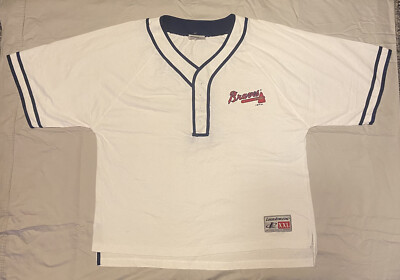 MLB公式 1997年製】BRAVES ベースボールシャツ XL 希少古着