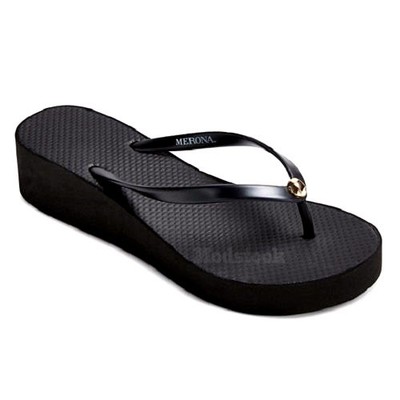 small wedge flip flops