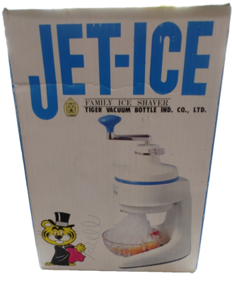 Vintage Tiger Jet-Ice Family Ice-Shaver in Box w/ 2 Tins & Lids