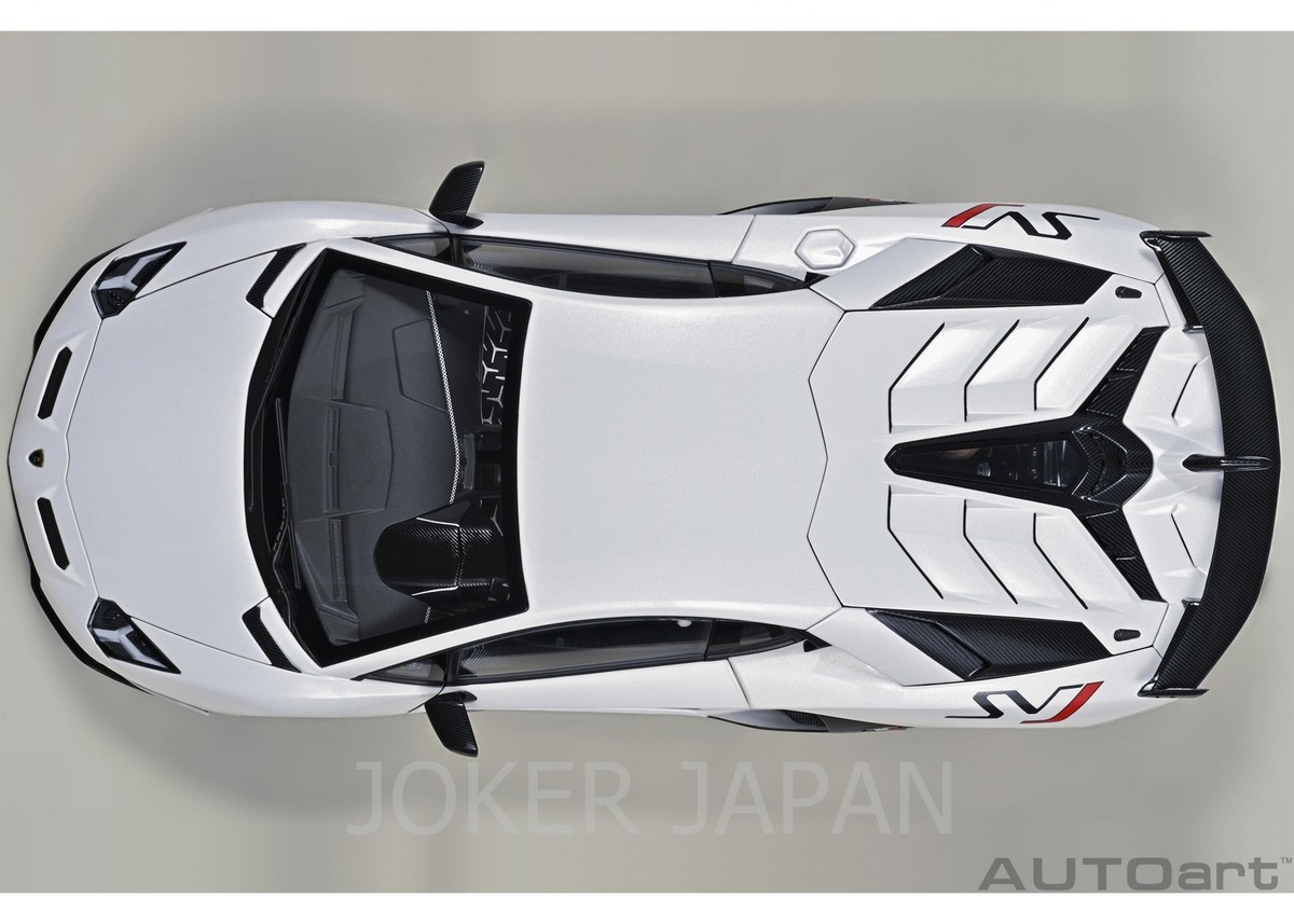 Autoart 1:18 Lamborghini Aventador SVJ 2018 – Maquette Blanche Collection AA79217