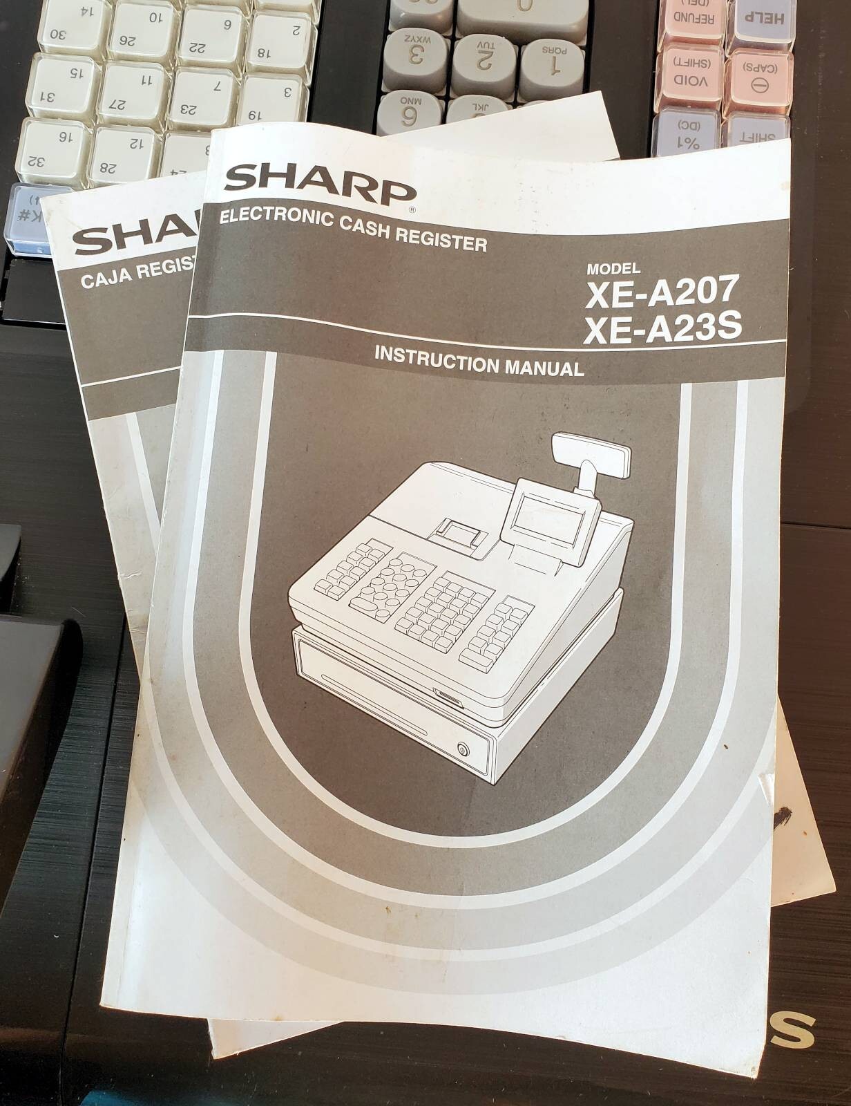 Cash Register Sharp XEA207 w/ Printer, Key, Manual, Paper Tested with