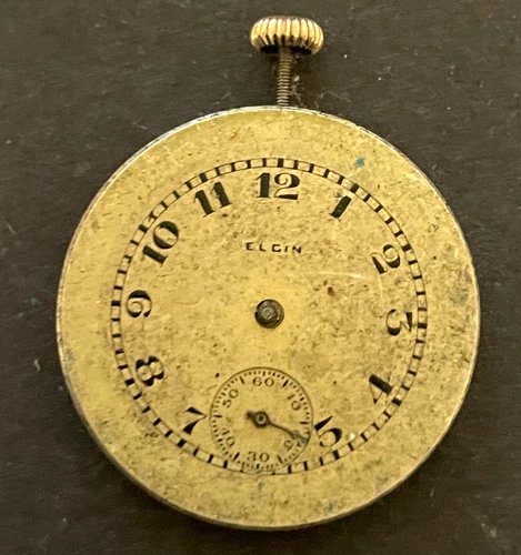 Antique 1923 Elgin Grade 431 Pocket Watch Movement Parts/Repair 6/0s 7j USA