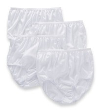 Teri 331X Plus Full Cut Nylon Brief Panty - 4 Pack