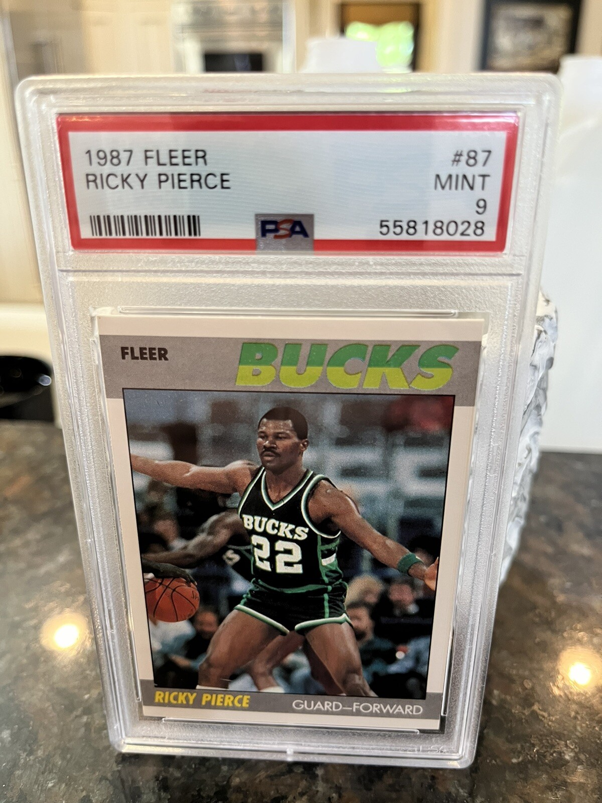 1987 Fleer Basketball #87 Ricky Pierce Mint PSA 9 card