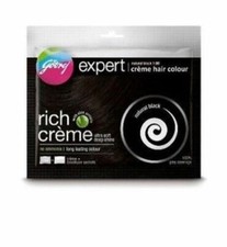 Pack of 8 Godrej Expert Rich Cr me Hair Colour Shade 1 NATURAL BLACK color cr