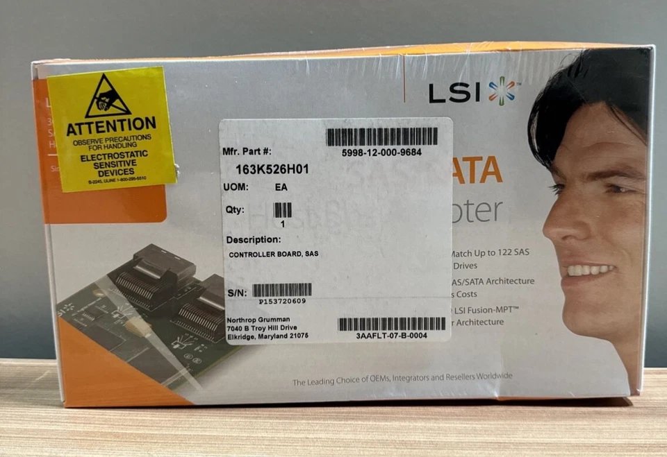 LSI SAS3801E PCI-E 3GB/s Dual Port External HBA L3-01123-04E Low Bracket - Image 2 of 4