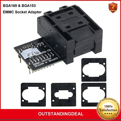 BGA169 & BGA153 EMMC Socket Adapter RT-BGA169-01 and BGA Bounding Box for RT809H