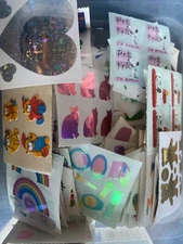 Vintage Surprise Sticker Lot Of 15 Modules - Prism/Pearly/Fuzzy 80’s Lot