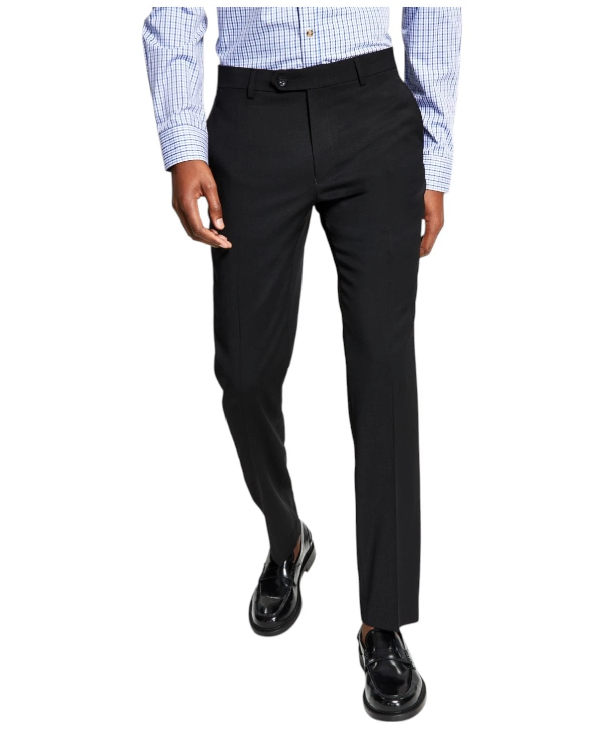 Tommy Hilfiger Mens Modern fit Dress Pants 32 / 32 Black Solid Stretch