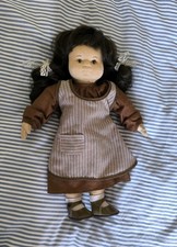 Beautiful vintage handmade Waldorf textile doll with a firm head by Glorex