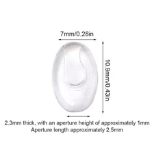 25Pairs/Set Plug-in Eyeglasses Nose Pads Transparent PVC Anti Slip Nosepads