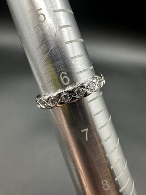 Chanel Coco Crush Ring Size 6.25 White 18K Gold Quilted Motif