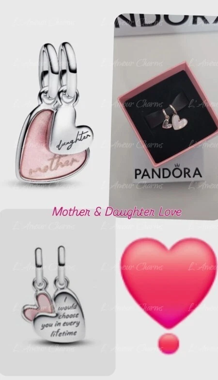 NUEVO PANDORA 925 Divisor Madre e Hija Dije 793766C01 Con Caja A2 ¡OFERTA! OFERTA Foto 2 de 2