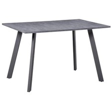 Dining Table with Metal Legs and Spacious Tabletop for Kitchen, Dining Room, Liv