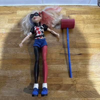DC Super Hero Girls 12'' Fashion Doll - Harley Quinn With Mallet Clothing & Shoes