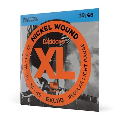D'Addario EXL110 nickelumwundene Saiten für E-Gitarre, Regular Light, 10-46