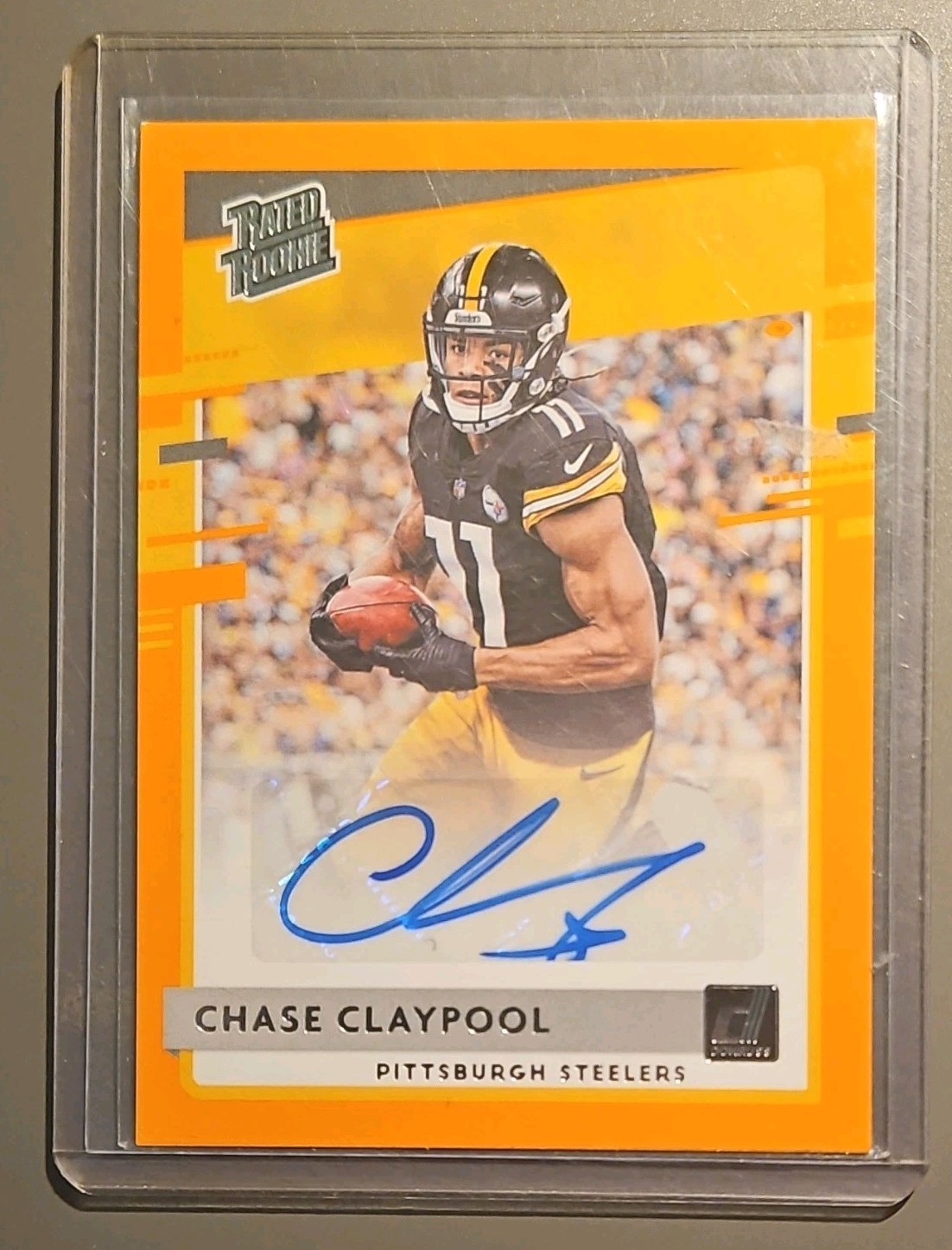 Chase Claypool Panini Donruss #327 Autograph-Orange