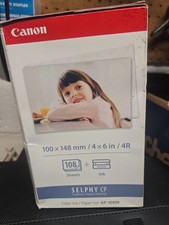 Canon Selphy CP 4x6 Color Ink Paper Set KP-108IN 108 Sheets 3 Ink Cart Sealed