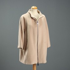 Marina Rinaldi Cappotto Tessuto Misto Lana Taglia L/XL Second Hand Originale